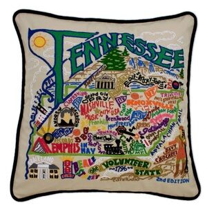 NWT Studiocat Tennessee Hand-Embroidered Pillow